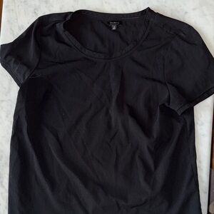 Talbots Elegant Black Short Sleeve Top